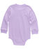 Image #2 - Carhartt Infant Girls' Long Sleeve Pocket Onesie , Purple, hi-res