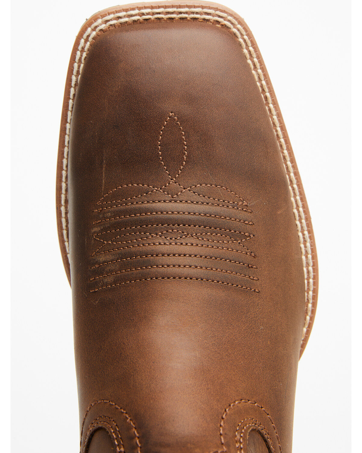 Image #6 - Ariat Men's Distressed Hybrid Rancher Western Performance Boots - Broad Square Toe, Brown, hi-res