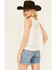Image #4 - Eyeshadow Women's Lace Bodice Tank, White, hi-res