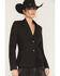 Image #2 - Scully Women's Tonal Scroll Embroidered Button-Down Blazer, Black, hi-res