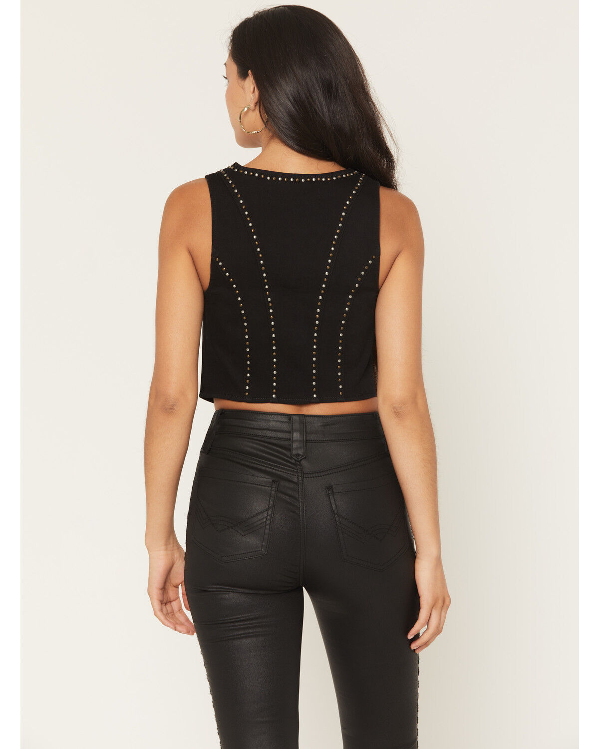 Image #4 - Idyllwind Women's Studded Button-Down Vest, Black, hi-res