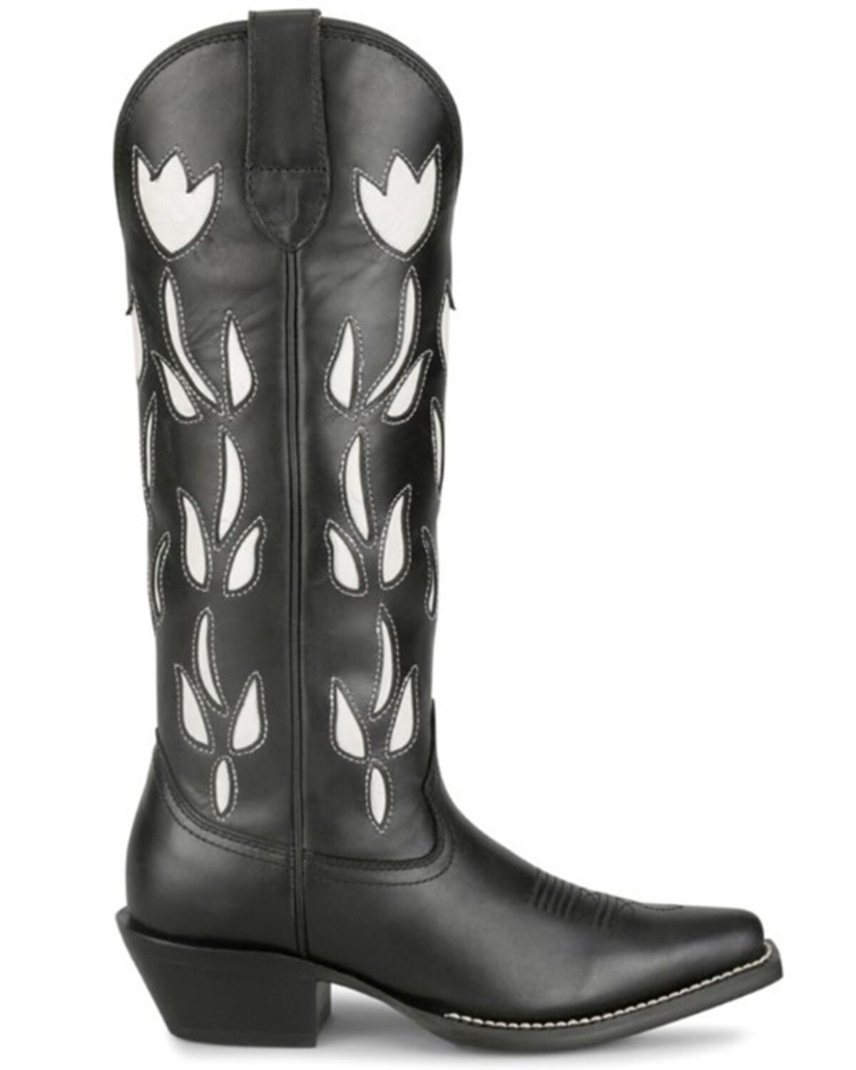 Image #2 - Justin Women's May Tall Western Boots - Snip Toe, Black, hi-res