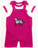 Image #1 - Shyanne Infant Girls' Southwestern Horse Graphic Onesie & Overalls Set - 2-Piece, Fuscia, hi-res