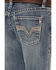 Image #4 - Panhandle Boys' Light Wash Vintage Bootcut Denim Jeans, Light Wash, hi-res