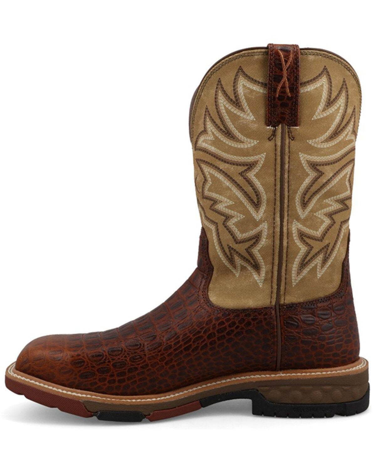 Image #3 - Twisted X Men's Pull-On Work Boots - Alloy Toe, Tan, hi-res