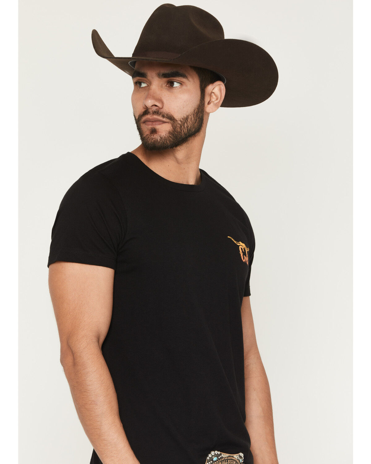 Image #3 - Cody James Men's Steer Head Logo Short Sleeve Graphic T-Shirt, Black, hi-res