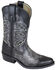 Image #1 - Smoky Mountain Boys' Preston Western Boots - Snip Toe, Black, hi-res