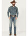 Image #1 - Moonshine Spirit&reg; Men's Twister Wash Decker Slim Straight Stretch Denim Jeans, Medium Wash, hi-res