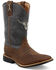 Image #1 - Twisted X Boys' Top Hand Western Boots - Broad Square Toe, Brown/blue, hi-res