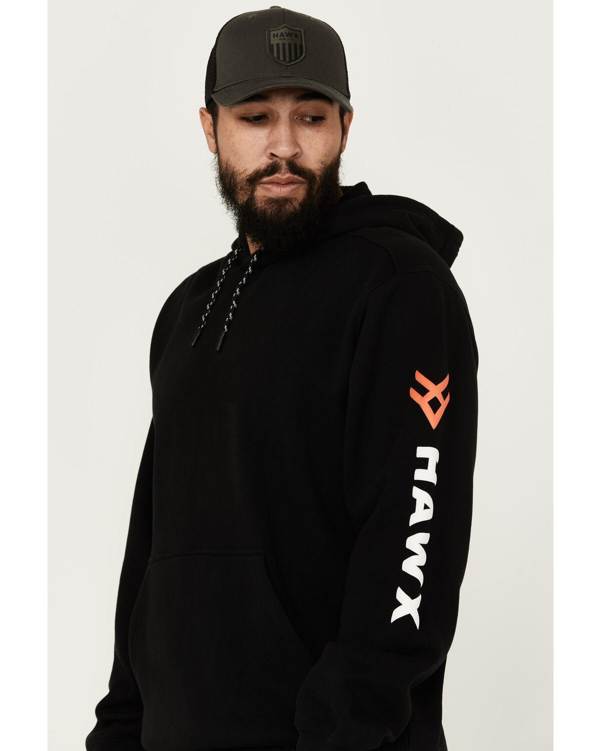 Image #1 - Hawx Men's Logo Sleeve Hooded Sweatshirt, , hi-res