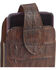 Image #2 - M & F Western Men's Extra Large Faux Caiman Cell Phone Holder, Chocolate, hi-res