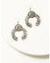 Image #1 - Shyanne Women's Juniper Sky Silver Squash Blossom Earrings, Silver, hi-res