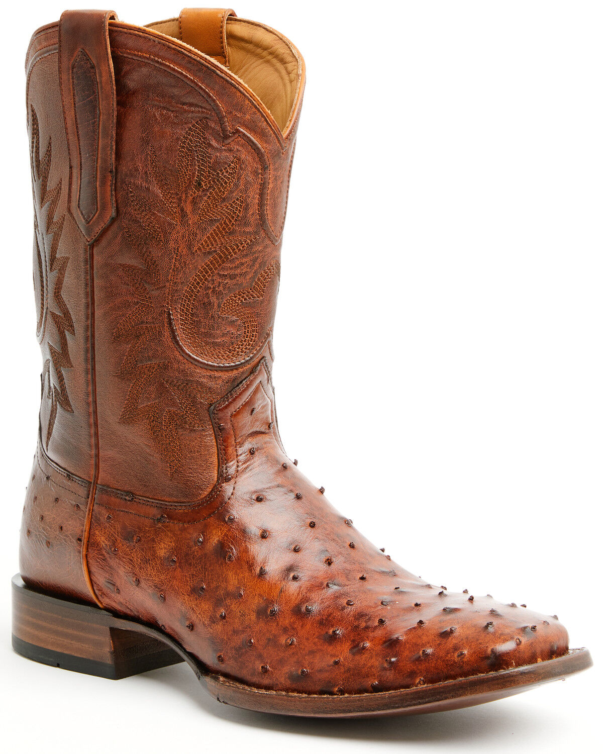 Cody James Black 1978&reg; Men's The Hayward Exotic Ostrich Western Boots - Broad Square Toe, Cognac, hi-res
