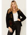 Image #1 - Pendleton Women's Blanca Corduroy Berber Hooded Fleece Jacket , Black, hi-res