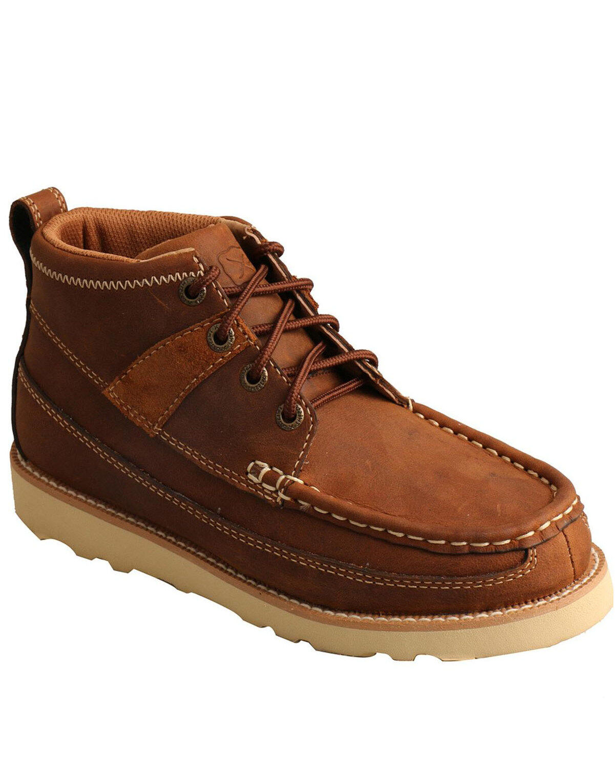 Twisted X Boys' Wedge Sole Moc Boots - Soft Toe, Brown, hi-res