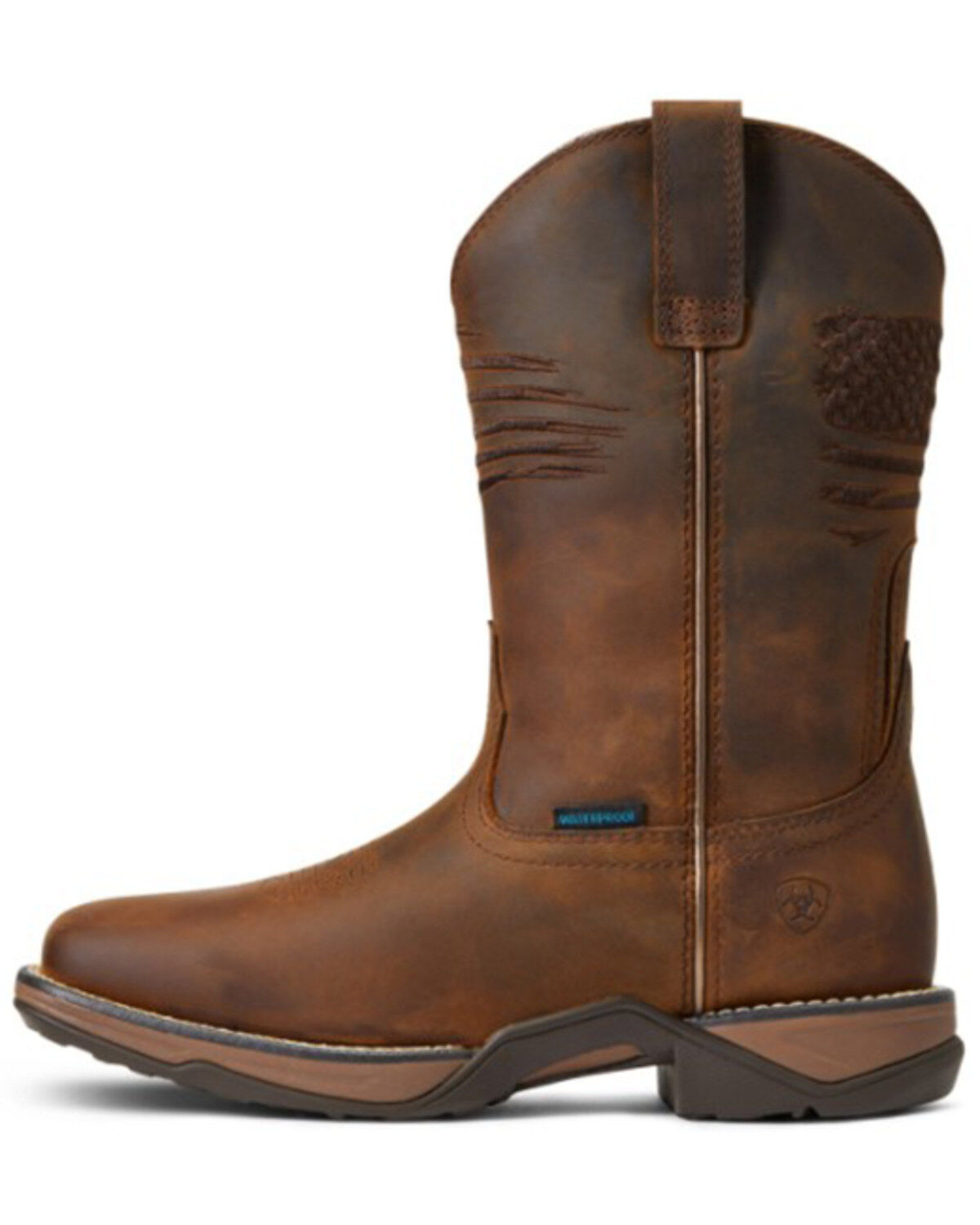 Image #2 - Ariat Women&rsquo;s Anthem Patriot Waterproof Western Performance Boots &ndash; Broad Square Toe, Brown, hi-res