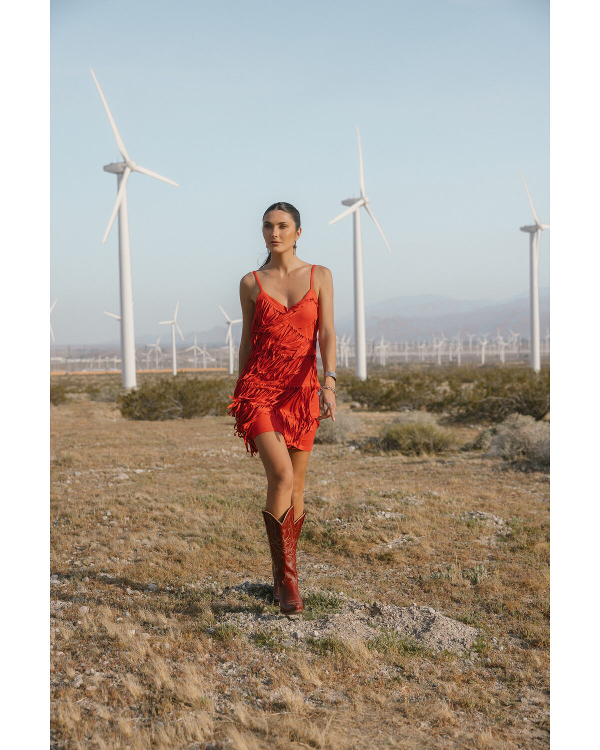 Idyllwind Women's Brixworth Faux Suede Fringe Mini Dress, Coral, hi-res