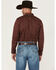 Image #4 - RANK 45&reg; Men's Bronc Buster Geo Print Long Sleeve Button-Down Stretch Western Shirt, Burgundy, hi-res