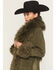 Image #2 - Azalea Wang Women's Gilda Faux Suede Coat, Olive, hi-res