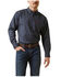 Image #1 - Ariat Men's FR Wales Printed Long Sleeve Button-Down Stretch Work Shirt , Black, hi-res