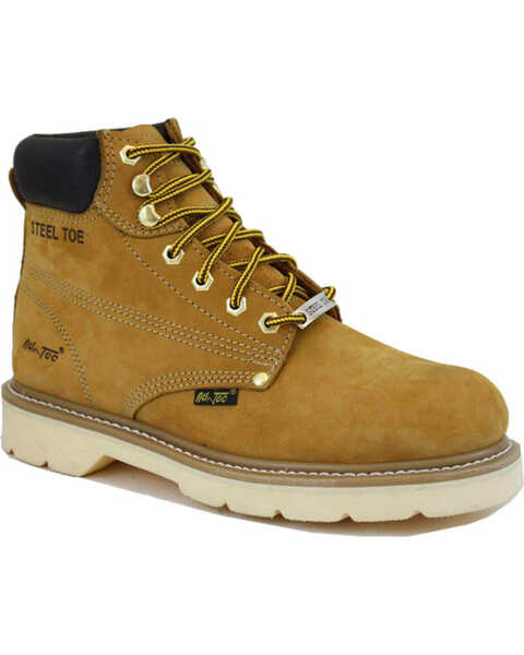 Image #1 - Ad Tec Men's Nubuck Leather 6" Work Boots, Tan, hi-res