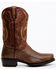 Image #2 - Dan Post Men's Exotic Water Snake Western Boots - Square toe, Chocolate, hi-res