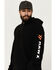 Image #1 - Hawx Men's Logo Sleeve Hooded Sweatshirt - Tall , Black, hi-res