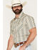 Image #2 - Rock & Roll Denim Men's Striped Short Sleeve Snap Stretch Western Shirt, Teal, hi-res
