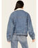 Image #4 - Levi's Women's Medium Wash Sherpa Lined Trucker Denim Jacket, Blue, hi-res