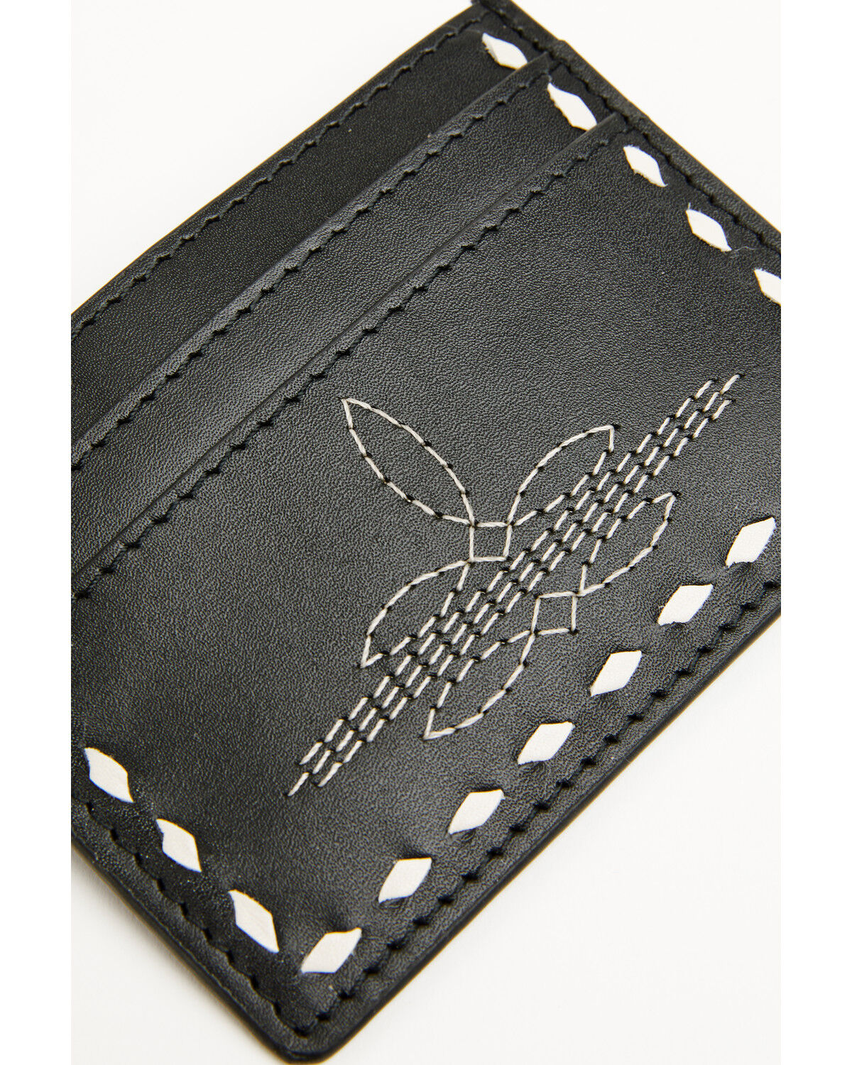 Image #2 - Shyanne Women's Lacie Boot Stitch Credit Card Wallet, Black, hi-res