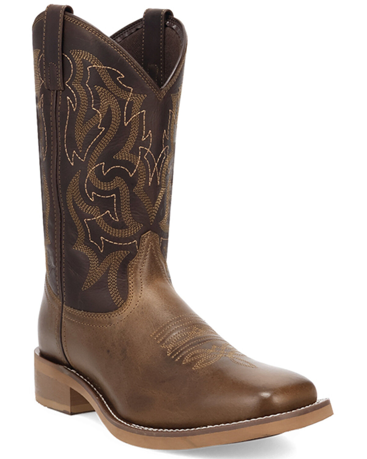 Image #1 - Laredo Men's Chisholm Performance Western Boots - Broad Square Toe, Brown, hi-res