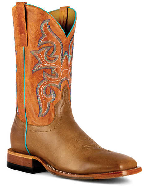 Image #1 - Horse Power Men's Sugared Western Performance Boots - Broad Square Toe, Tan, hi-res