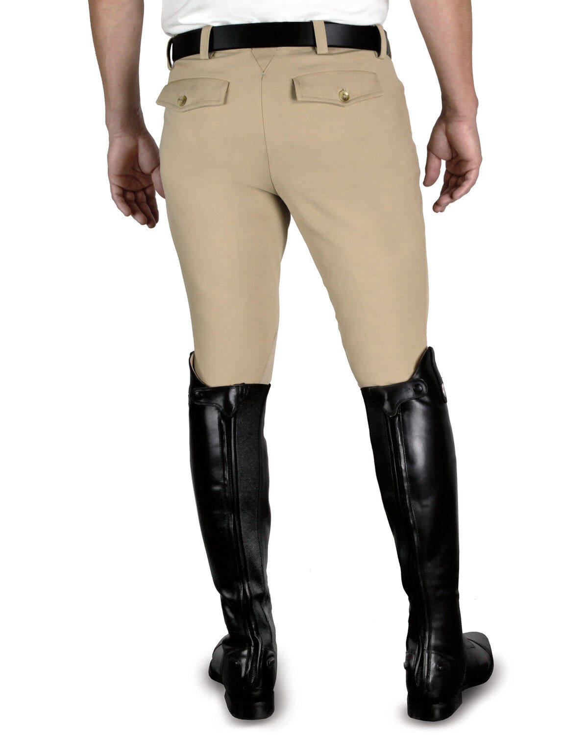 Ariat Men's Heritage Front Zip Riding Breeches, Beige, hi-res