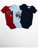 Image #3 - Cody James Infant Boys' Americana Rodeo Horse Onesie Set - 3-Piece, Multi, hi-res