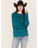 Image #1 - Cinch Women's Pullover Sweatshirt , Teal, hi-res