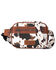 Image #2 - Wrangler Women's Cow Print Sling Bag , Brown, hi-res