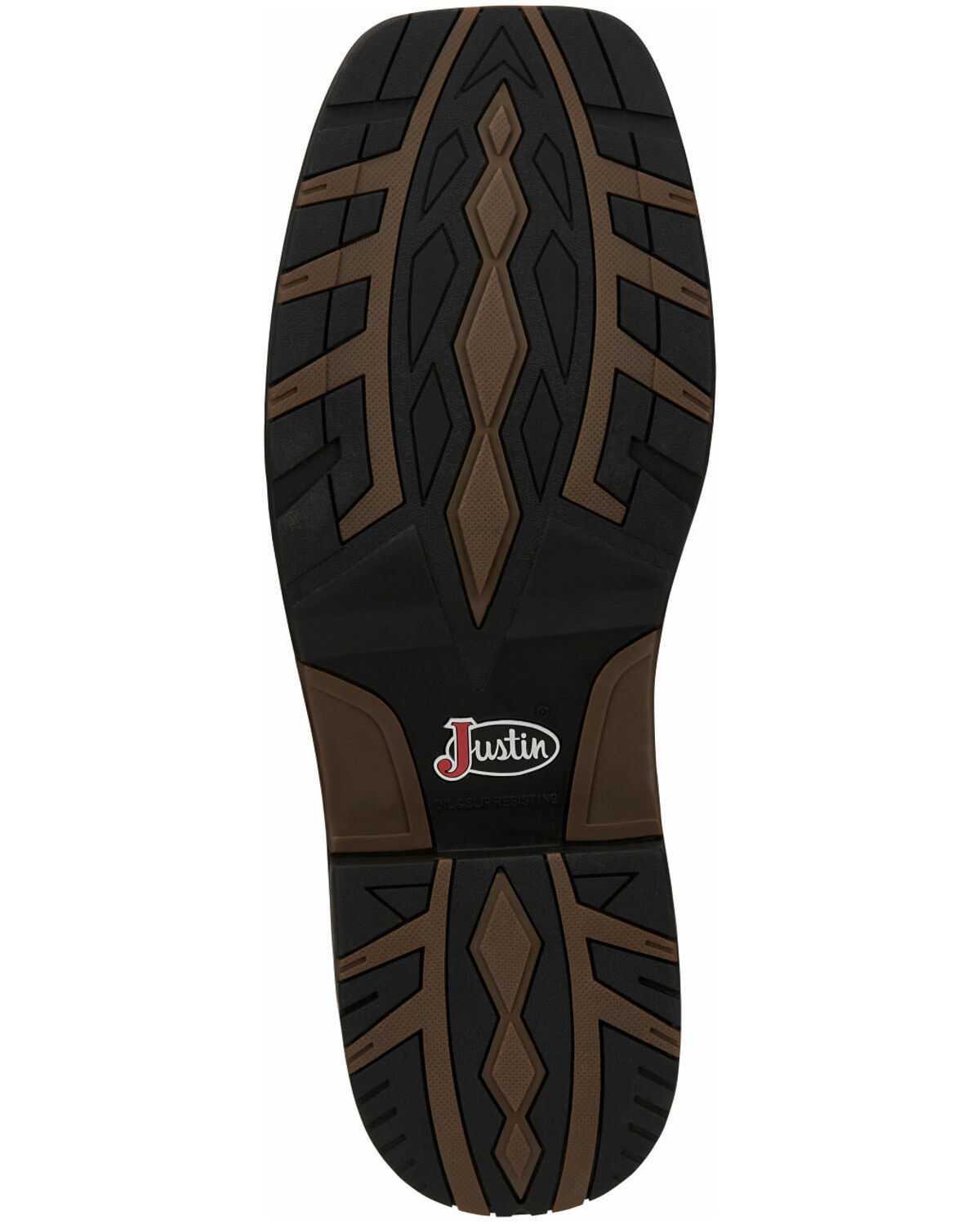 Image #7 - Justin Men's Fireman Black Performance Western Boots - Square Toe, Tan, hi-res