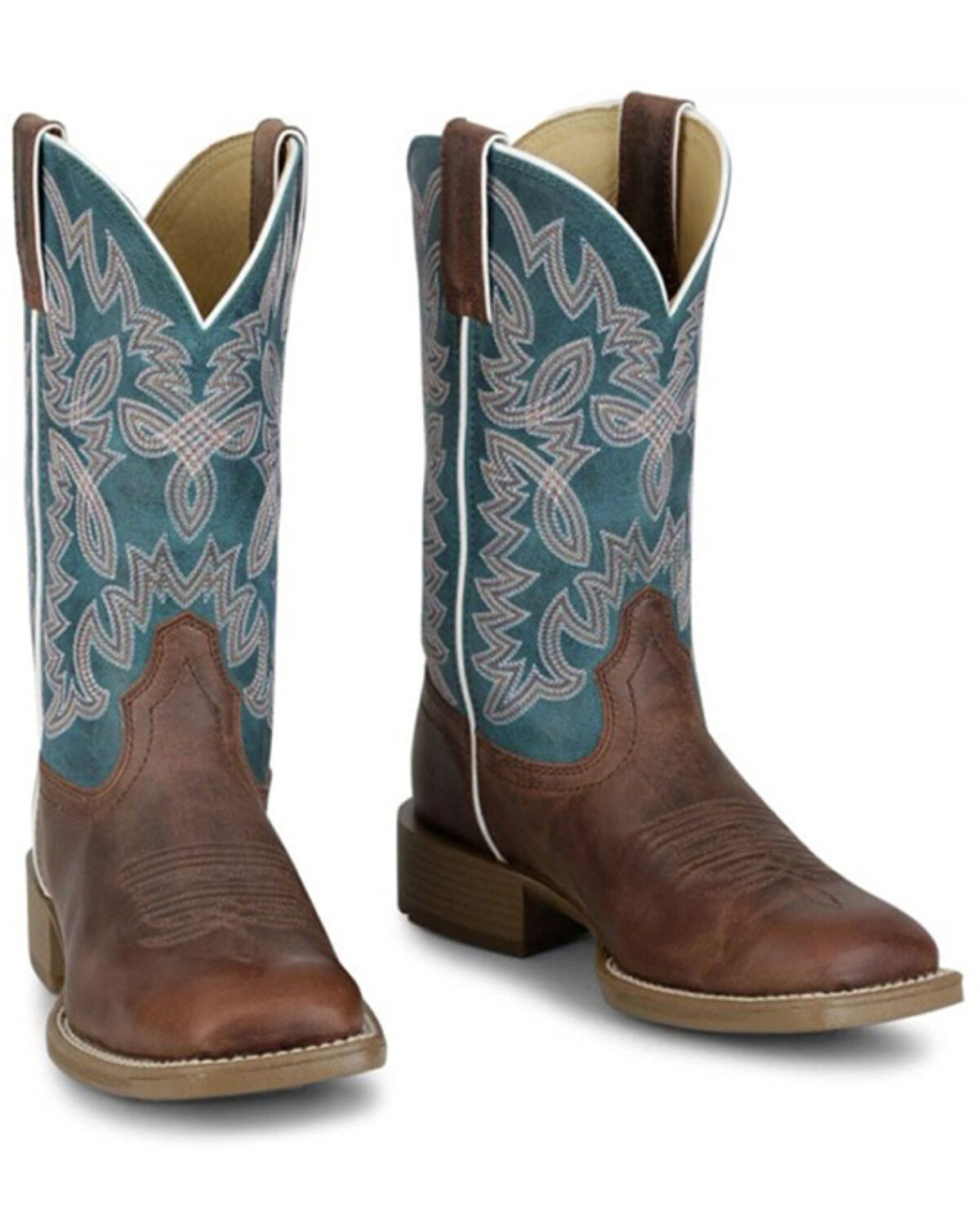 Image #2 - Justin Women's Ashtyn Performance Western Boots - Broad Square Toe, Brown, hi-res
