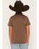 Image #4 - RANK 45&reg; Boys' Sierra Noble Southwestern Border Print Short Sleeve Polo, Brown, hi-res