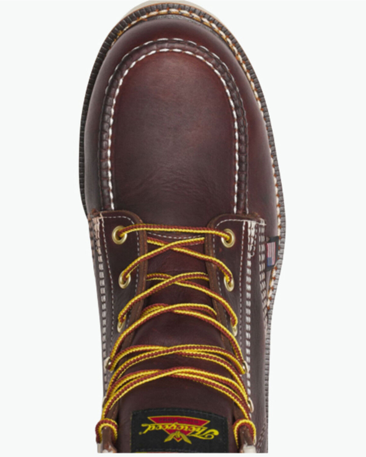 Image #2 - Thorogood Men's 6" American Legacy Moc Work Boots - Nano Composite Toe, Brown, hi-res