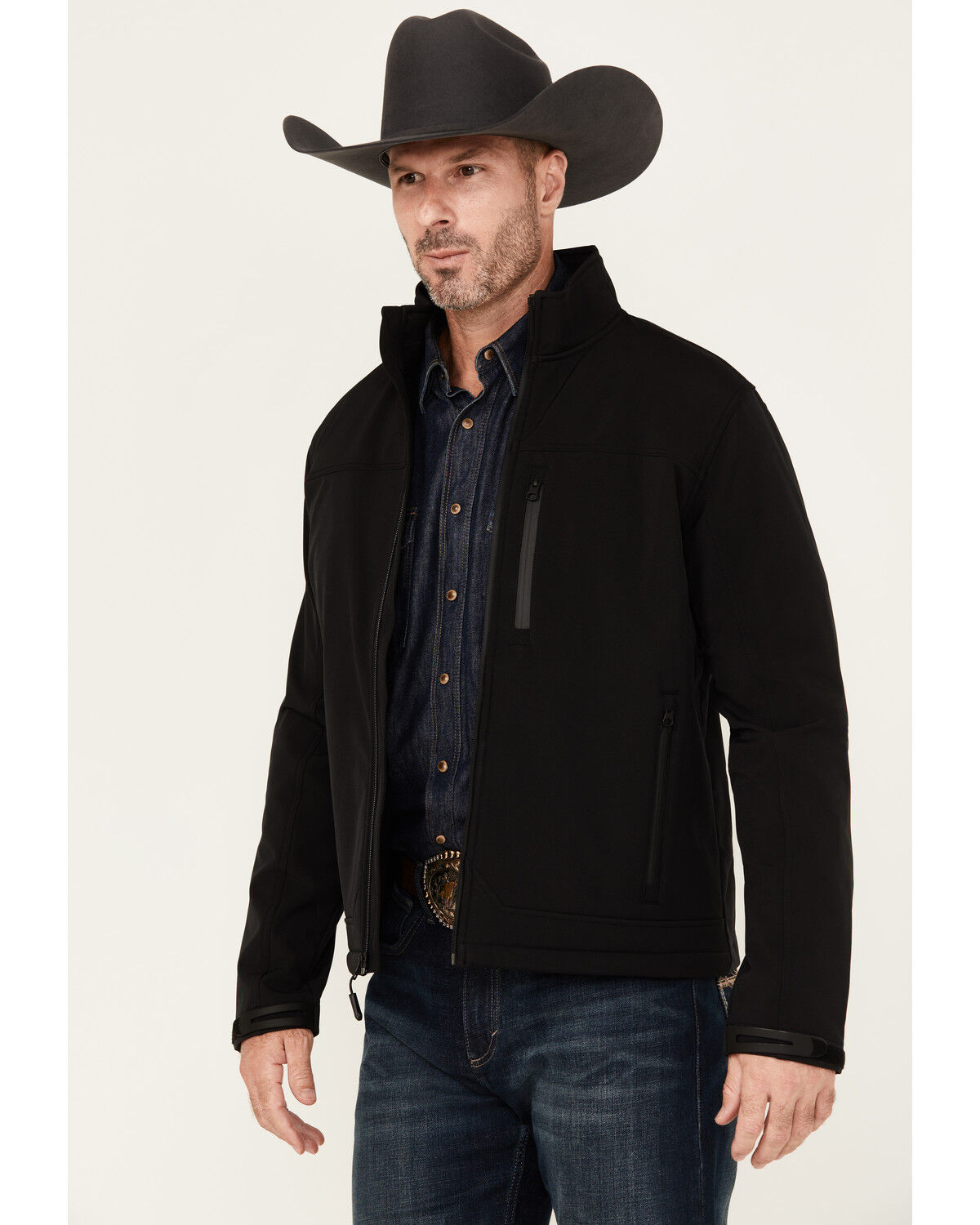Image #2 - Cody James Men's Sharpshooter Concealed Carry Softshell Jacket - Tall, Black, hi-res