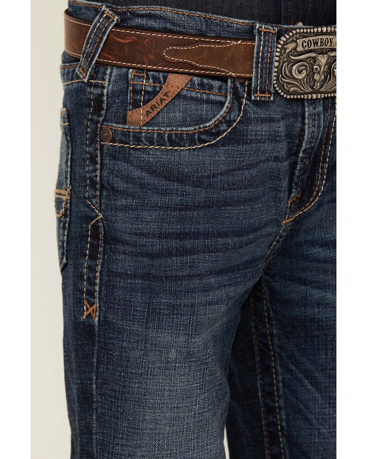 Image #2 - Ariat Boys' Relaxed Bootcut Denim Jeans, , hi-res