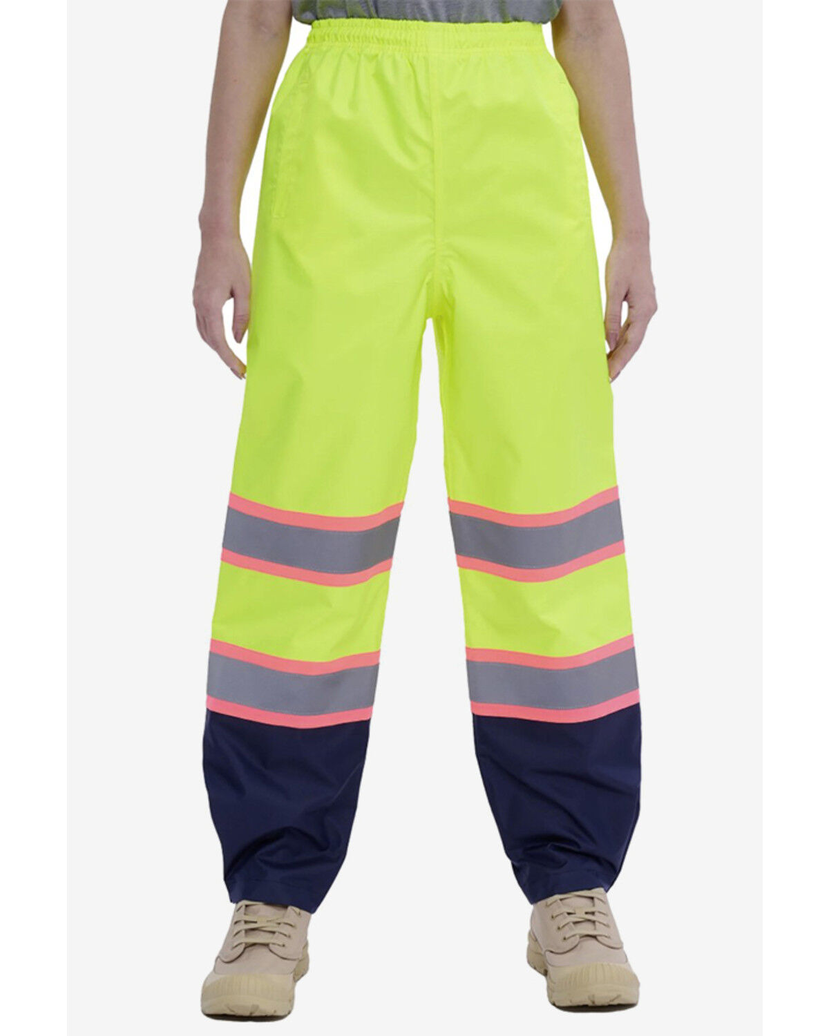 Utility Pro Women's HiVis Rain Pants, Yellow, hi-res