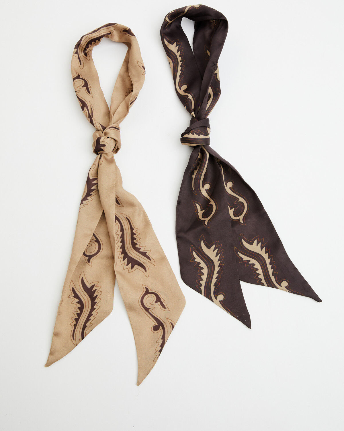Image #6 - Idyllwind Women's Landers Silky Hair Scarf Pack - 2 Piece, Brown, hi-res