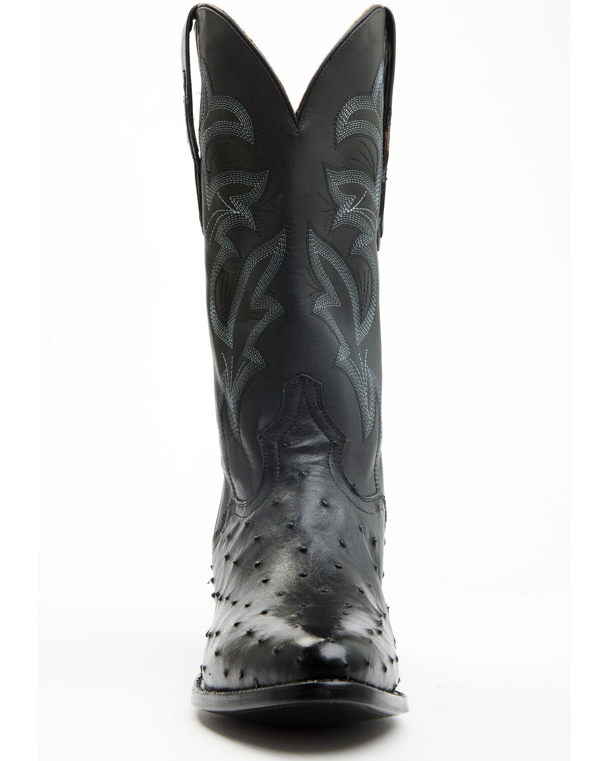 Image #4 - EL Dorado Men's Full Quill Ostrich Exotic Western Boots - Round Toe, Black, hi-res
