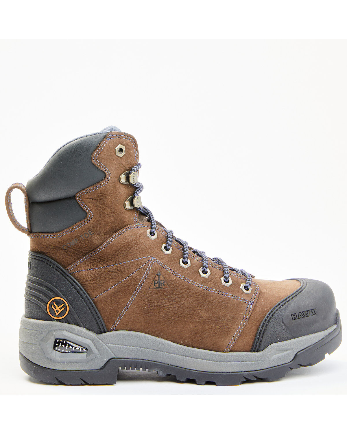 Image #2 - Hawx Men's 8" Lace-To-Toe Tyche Deep Seated Work Boots - Composite Toe, Chocolate, hi-res