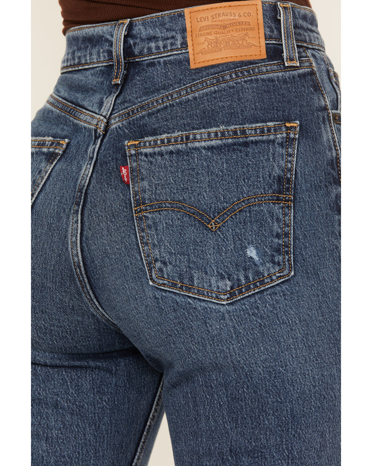 Image #4 - Levi's Premium Women's Dark Wash 70s High Rise Stretch Flare Jeans, Dark Wash, hi-res