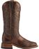 Image #2 - Boulet Women's Hand Tooled Ranger Western Boots - Square Toe, Chestnut, hi-res