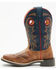 Image #3 - Cody James Boys' Bobby Western Boots - Broad Square Toe , Navy, hi-res