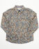 Image #1 - Cody James Toddler Boys' Madera Paisley Print Long Sleeve Snap Western Shirt, Blue, hi-res